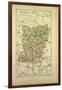 Map of Mayenne France-null-Framed Giclee Print