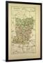 Map of Mayenne France-null-Framed Giclee Print