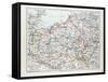 Map of Mecklenburg Germany 1899-null-Framed Stretched Canvas