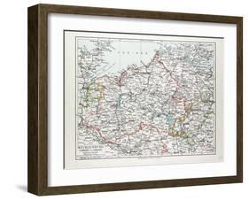 Map of Mecklenburg Germany 1899-null-Framed Giclee Print