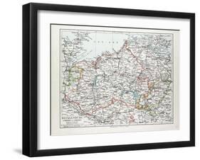 Map of Mecklenburg Germany 1899-null-Framed Giclee Print