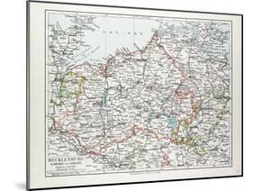 Map of Mecklenburg Germany 1899-null-Mounted Giclee Print