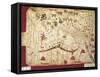 Map of Mediterranean Sea, Messina, 1508-null-Framed Stretched Canvas