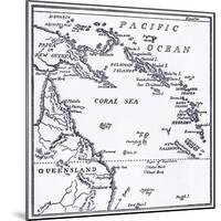 Map of Melanesia, 1908-null-Mounted Giclee Print