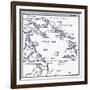 Map of Melanesia, 1908-null-Framed Giclee Print