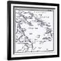 Map of Melanesia, 1908-null-Framed Giclee Print