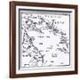 Map of Melanesia, 1908-null-Framed Giclee Print