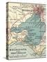 Map of Melbourne (C. 1900), Maps-Encyclopaedia Britannica-Stretched Canvas