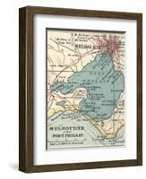 Map of Melbourne (C. 1900), Maps-Encyclopaedia Britannica-Framed Art Print