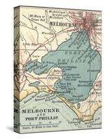 Map of Melbourne (C. 1900), Maps-Encyclopaedia Britannica-Stretched Canvas