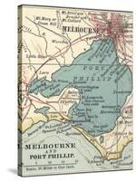 Map of Melbourne (C. 1900), Maps-Encyclopaedia Britannica-Stretched Canvas