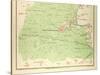 Map of Melun Fontainebleau-null-Stretched Canvas