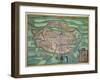 Map of Metz, from Civitates Orbis Terrarum by Georg Braun-Joris Hoefnagel-Framed Giclee Print