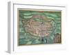 Map of Metz, from Civitates Orbis Terrarum by Georg Braun-Joris Hoefnagel-Framed Giclee Print