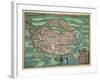 Map of Metz, from Civitates Orbis Terrarum by Georg Braun-Joris Hoefnagel-Framed Giclee Print