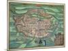 Map of Metz, from Civitates Orbis Terrarum by Georg Braun-Joris Hoefnagel-Mounted Giclee Print