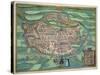 Map of Metz, from Civitates Orbis Terrarum by Georg Braun-Joris Hoefnagel-Stretched Canvas