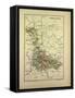 Map of Meurthe-Et-Moselle, France-null-Framed Stretched Canvas