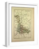 Map of Meurthe-Et-Moselle, France-null-Framed Giclee Print