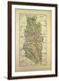 Map of Meuse France-null-Framed Premium Giclee Print