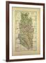 Map of Meuse France-null-Framed Premium Giclee Print