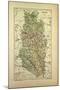 Map of Meuse France-null-Mounted Premium Giclee Print