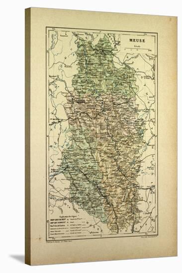 Map of Meuse France-null-Stretched Canvas