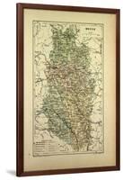 Map of Meuse France-null-Framed Giclee Print