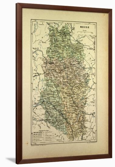 Map of Meuse France-null-Framed Giclee Print