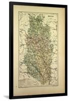 Map of Meuse France-null-Framed Giclee Print