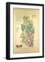 Map of Meuse France-null-Framed Giclee Print