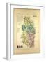 Map of Meuse France-null-Framed Giclee Print