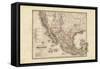 Map of Mexico, 1850-null-Framed Stretched Canvas