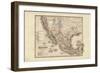 Map of Mexico, 1850-null-Framed Giclee Print