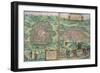 Map of Mexico and Cuzco, from "Civitates Orbis Terrarum"-Joris Hoefnagel-Framed Giclee Print