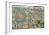 Map of Mexico and Cuzco, from "Civitates Orbis Terrarum"-Joris Hoefnagel-Framed Giclee Print