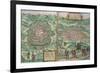 Map of Mexico and Cuzco, from "Civitates Orbis Terrarum"-Joris Hoefnagel-Framed Giclee Print