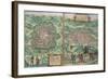 Map of Mexico and Cuzco, from "Civitates Orbis Terrarum"-Joris Hoefnagel-Framed Giclee Print