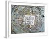 Map of Mexico City Attributed to Cortes-null-Framed Giclee Print