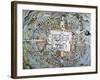 Map of Mexico City Attributed to Cortes-null-Framed Giclee Print