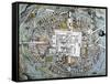 Map of Mexico City Attributed to Cortes-null-Framed Stretched Canvas