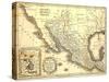 Map Of Mexico Dated 1821-Tektite-Stretched Canvas