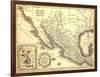 Map Of Mexico Dated 1821-Tektite-Framed Art Print