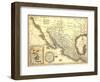 Map Of Mexico Dated 1821-Tektite-Framed Art Print