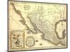 Map Of Mexico Dated 1821-Tektite-Mounted Art Print