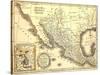 Map Of Mexico Dated 1821-Tektite-Stretched Canvas