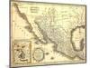 Map Of Mexico Dated 1821-Tektite-Mounted Art Print