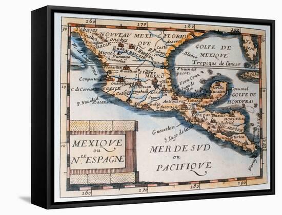 Map of Mexico or New Spain, 1625-French School-Framed Stretched Canvas