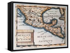 Map of Mexico or New Spain, 1625-French School-Framed Stretched Canvas