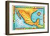 Map of Mexico-Jennifer Thermes-Framed Photographic Print